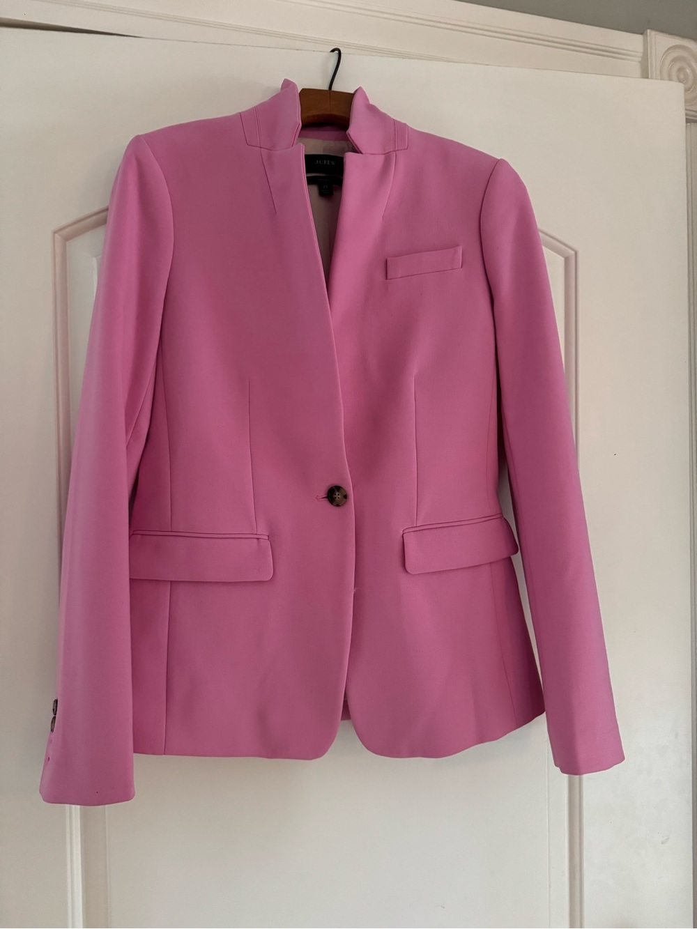 J. Crew Pink Single-Button Regent Blazer